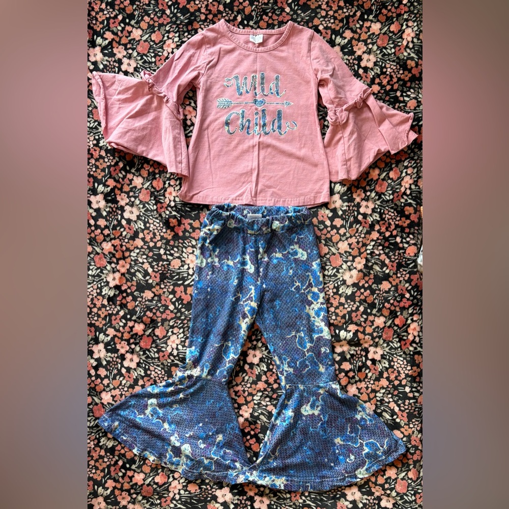 Wild Child Pink and Blue Girls Set